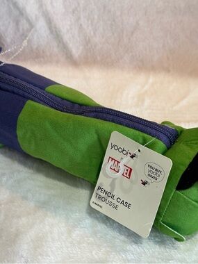 Yoobi Green and Purple Plush Pencil Pouch